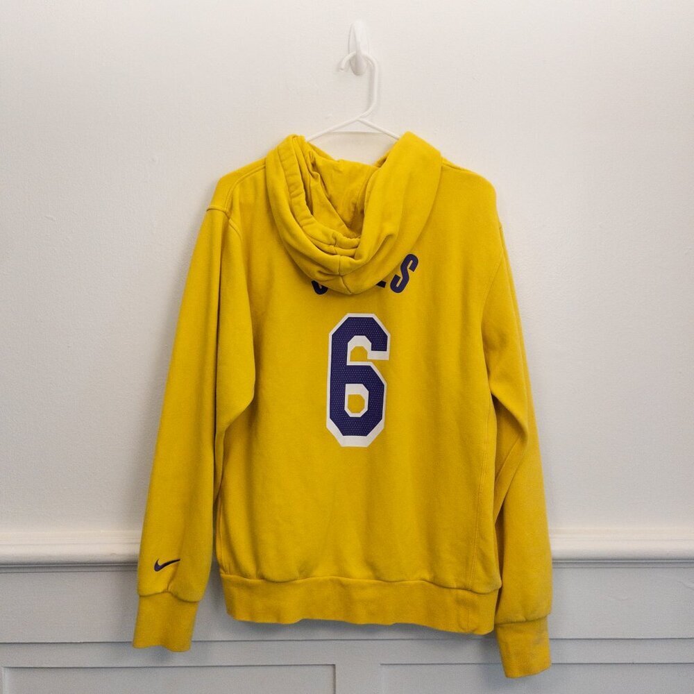 Nike Los Angeles Lakers LeBron James #6 Hoodie – Gold Purple Men’s Large - Picture 4 of 4